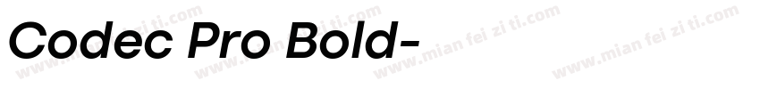Codec Pro Bold字体转换